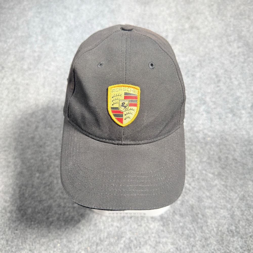 Porsche Hat Cap Black Strapback Official Stuttgart Logo